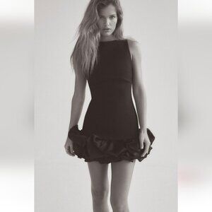 ZARA COMBINATION PUFF HEM JUMPSUIT DRESS